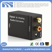 Convertisseur analogique analogique numérique, analogique R / L à Toslink Amplificateur haut-parleur audio coaxial